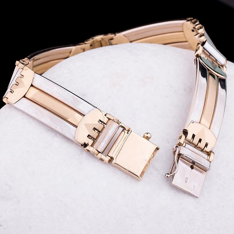 Чоловічий золотий браслет б00762 від ювелірного магазину Онікс - 1