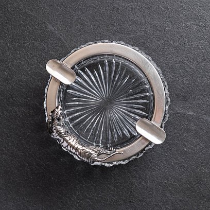 Серебряная фигура с тигром ручной работы 23125 №6