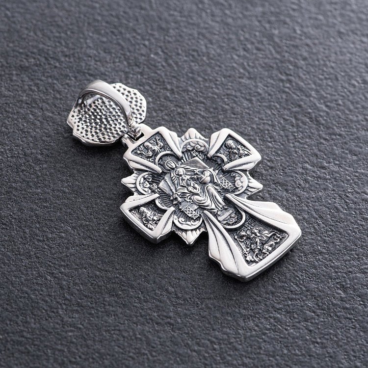 Православный крест "Распятие. Икона Божией Матери "Державная" 131561 от ювелирного магазина Оникс - 3