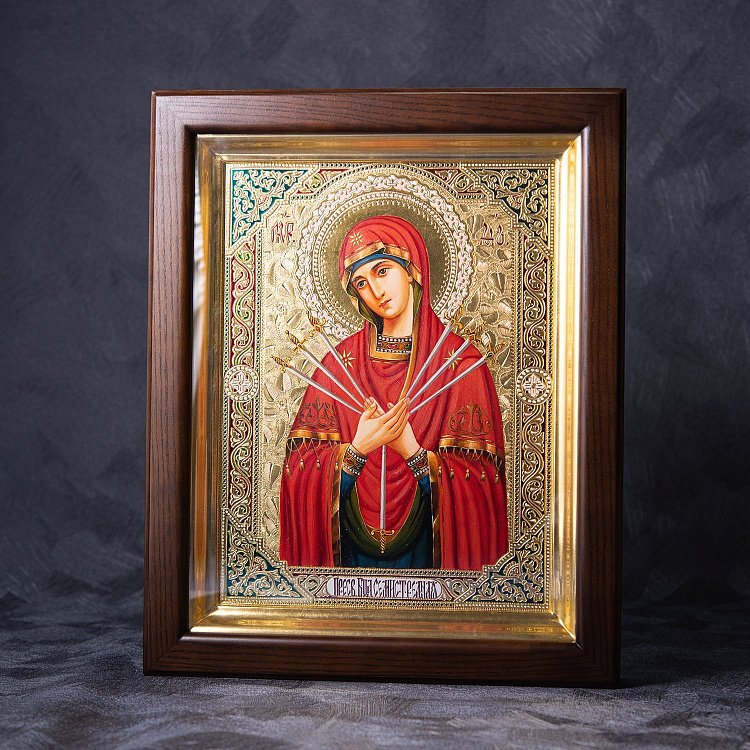 Икона "Семистрельная Божья Матерь" Семистр.(сус зол)-52 от ювелирного магазина Оникс
