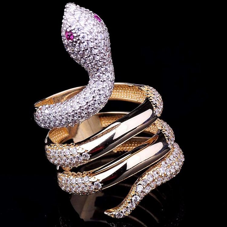 Золота жіноча каблучка "Змія" к03300 від ювелірного магазину Онікс