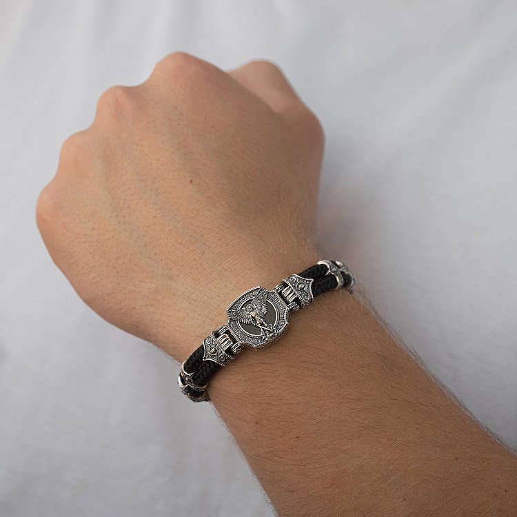 Серебряный браслет "Архангел Михаил" (оникс) 1377 от ювелирного магазина Оникс - 1