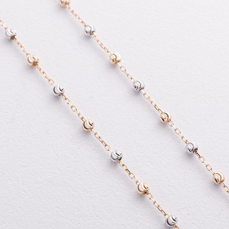 Кольє "Кульки" (жовте, біле золото) кол02607 від ювелірного магазину Онікс - 1