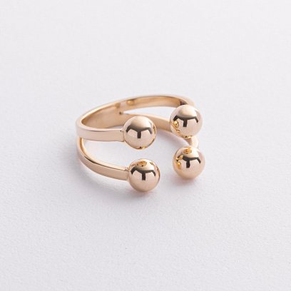 Каблучка "Кульки" у жовтому золоті к08246 №3