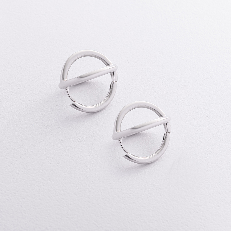 Срібні сережки "Sphere" 7340 від ювелірного магазину Онікс - 1