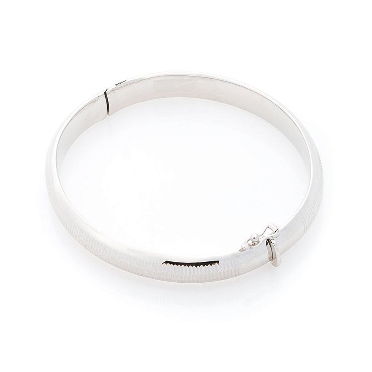 Жесткий браслет из белого золота б00894 от ювелирного магазина Оникс - 1