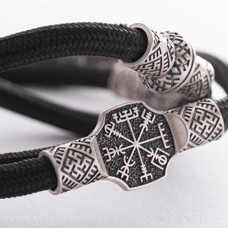 Шовковий шнурок "Вегвізир. Сварга" зі срібними вставками 985 від ювелірного магазину Онікс - 8