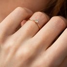 Помолвочное золотое кольцо с бриллиантом 227892421 от ювелирного магазина Оникс - 4