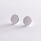Срібні сережки-пусети "Сонячні зайчики" (маленькі) 123041 от ювелирного магазина Оникс