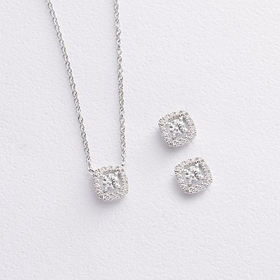 Золотое колье с бриллиантами колб0143ca №3