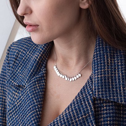 Колье "Монетки" в серебре 18951 №2