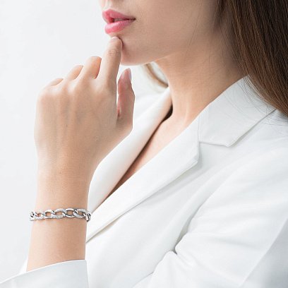 Золотий браслет з діамантами брм0716 №2