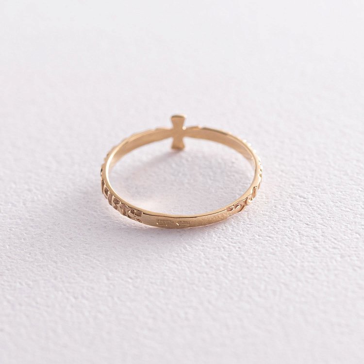 Золота каблучка з "Спаси і Збережи" к05891 від ювелірного магазину Онікс - 2