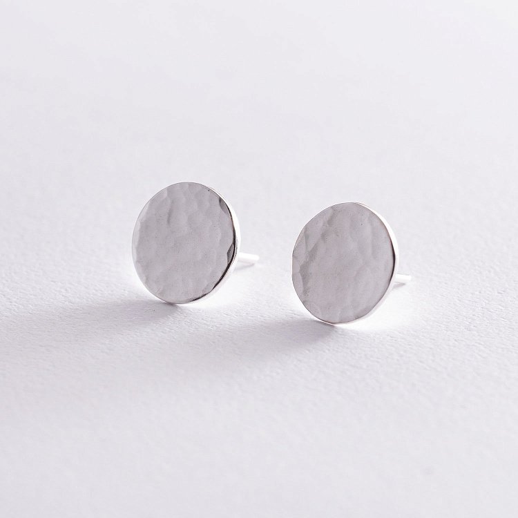 Срібні сережки-пусети "Сонячні зайчики" (маленькі) 123041 від ювелірного магазину Онікс