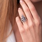 Серебряное кольцо "Змея" 112601 от ювелирного магазина Оникс - 1