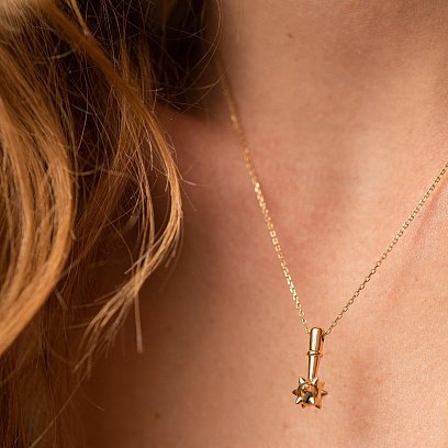 Кольє "Булава" у жовтому золоті кол02260 №9