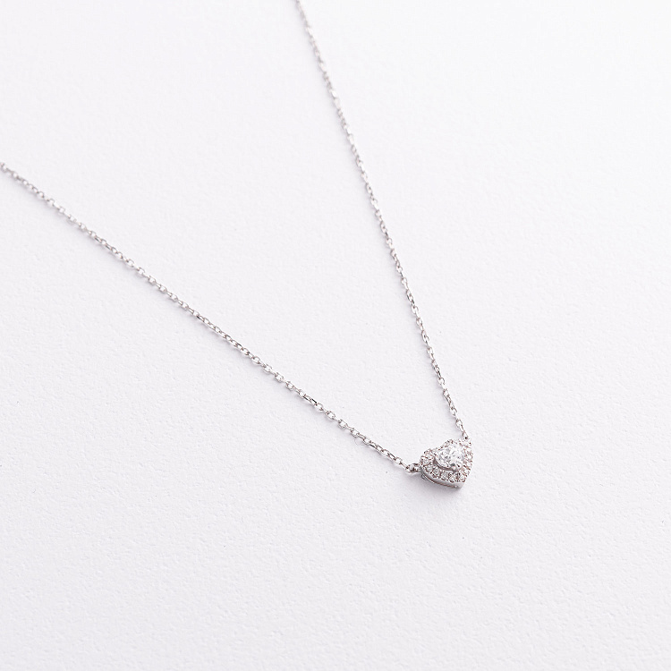 Золотое колье "Сердечко" с бриллиантами колб0179ca от ювелирного магазина Оникс - 1