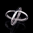 Срібний перстень з фіанітами 111816 от ювелирного магазина Оникс - 1