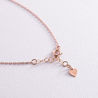 Золотое колье "Крестик" с фианитами кол02190 №9