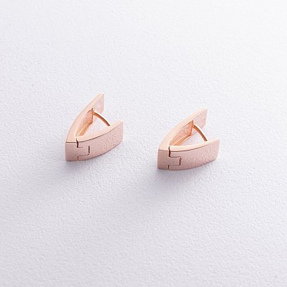 Серьги "Безупречность" в красном золоте с08540 №3