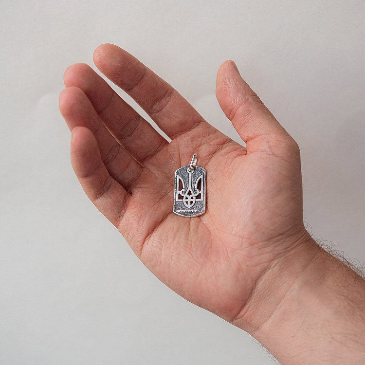 Серебряный жетон "Герб Украины - Тризуб. Ukraine" 133126 от ювелирного магазина Оникс - 1