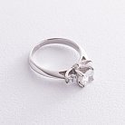 Серебряное помолвочное кольцо с фианитами 112189 от ювелирного магазина Оникс - 2