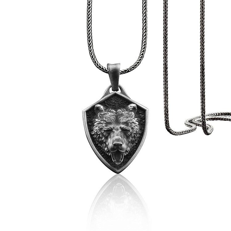 Срібний кулон "Скандинавський Ведмідь Грізлі" 133194 від ювелірного магазину Онікс - 3