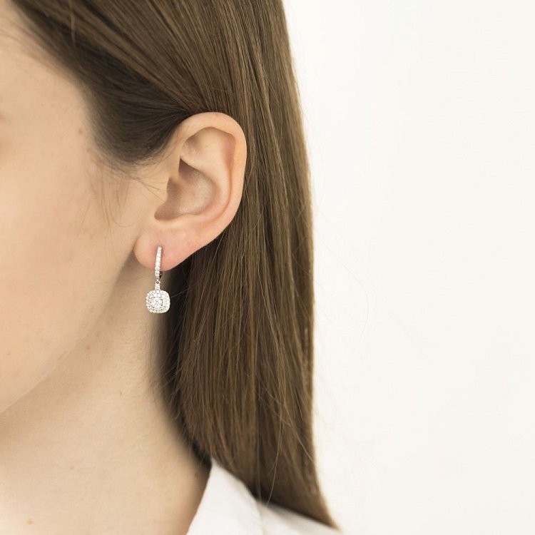 Золотые серьги с бриллиантами сб0232ri от ювелирного магазина Оникс - 2