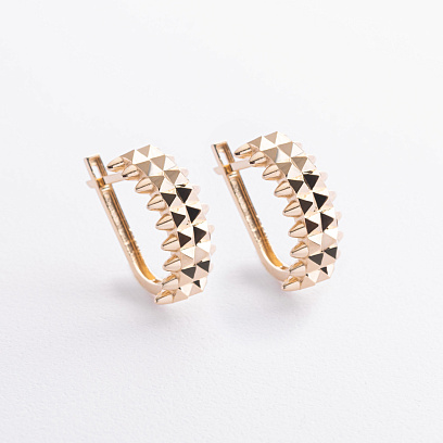 Серьги в желтом золоте с09492