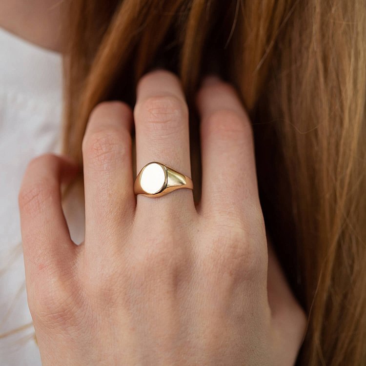 Печатка в жовтому золоті (можливе гравіювання) к07198 від ювелірного магазину Онікс - 19