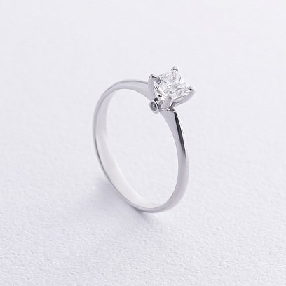 Заручальна каблучка з діамантами (біле золото) 236511121