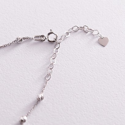 Колье "Шарики" в белом золоте кол01971 №4