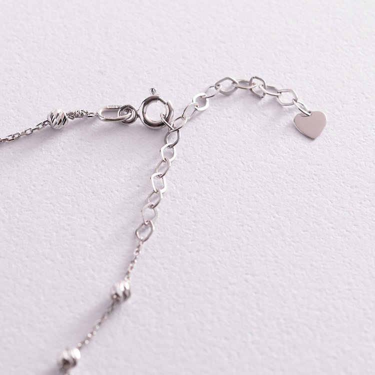 Колье "Шарики" в белом золоте кол01971 от ювелирного магазина Оникс - 3