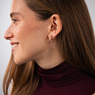 Серьги - кольца "Helen" в красном золоте с09571 от ювелирного магазина Оникс - 3