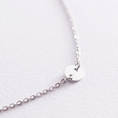 Кольє "Монетки" в білому золоті 860252В №4