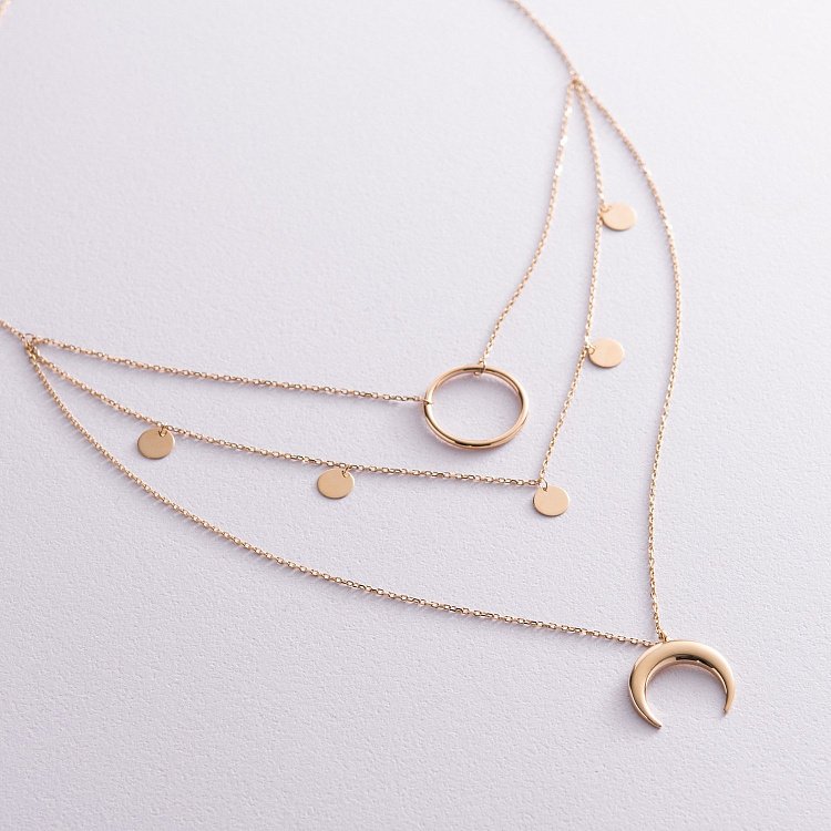 Кольє "Німфа" в жовтому золоті кол01929 від ювелірного магазину Онікс