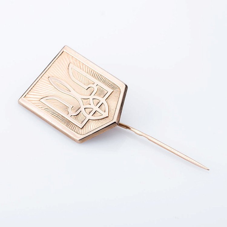 Заколка "Герб Украины" зак00036 от ювелирного магазина Оникс