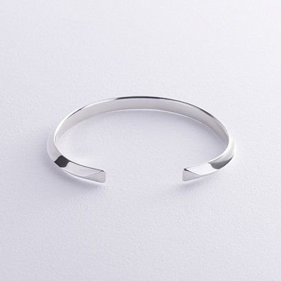 Жесткий серебряный браслет 141679 №3