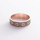 Золотое обручальное кольцо "Вышиванка" с чернением 28642400 от ювелирного магазина Оникс - 6