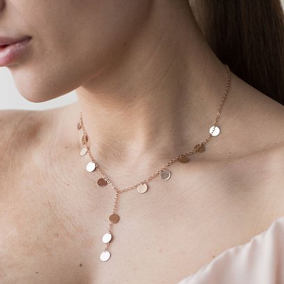 Кольє Монетки в червоному золоті кол01549 №4