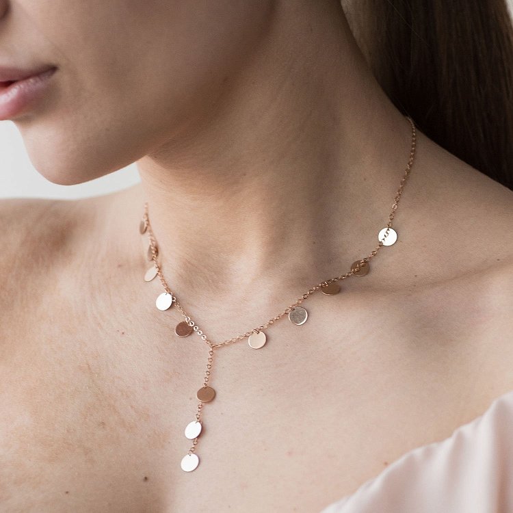 Кольє Монетки в червоному золоті кол01549 від ювелірного магазину Онікс - 3