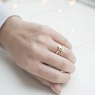 Стильное золотое кольцо без камней к05296 от ювелирного магазина Оникс - 2