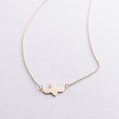 Кольє "Ластівка" у жовтому золоті кол02364 №2