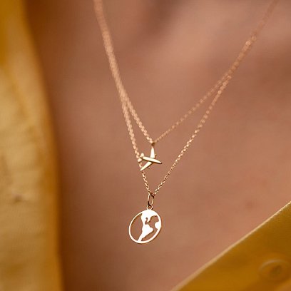 Колье в красном золоте "Кругосветное путешествие" кол01682 №10