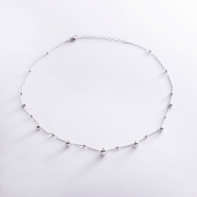 Срібне кольє "Кульки" 181066 від ювелірного магазину Онікс - 5