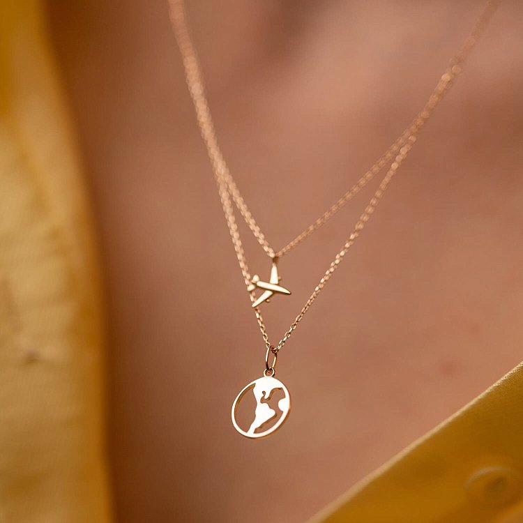 Колье в красном золоте "Кругосветное путешествие" кол01682 от ювелирного магазина Оникс - 10