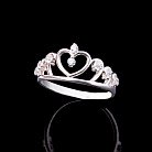 Серебряное кольцо "Корона" с фианитами 111705 от ювелирного магазина Оникс