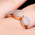 Женское кольцо из белого и красного золота с фианитами к02329 от ювелирного магазина Оникс - 4