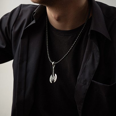 Серебряный кулон "Двойной топор" 7049 №7