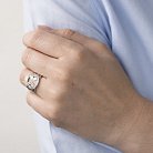 Золотое кольцо с фианитами к05577 от ювелирного магазина Оникс - 3